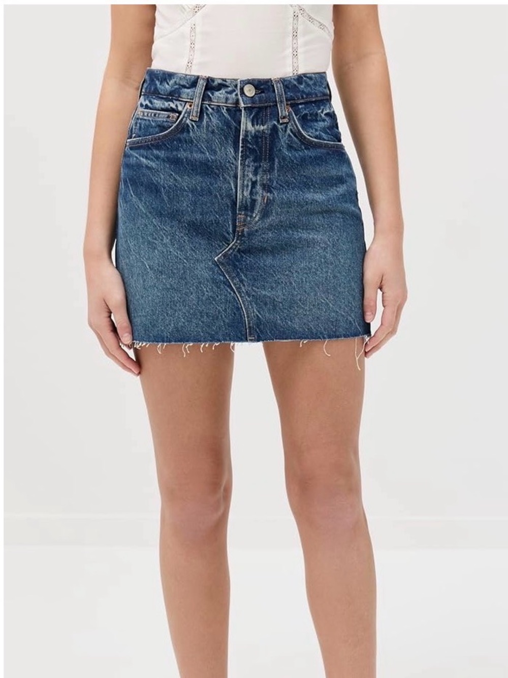 Reformation Nina Denim Mini Skirt